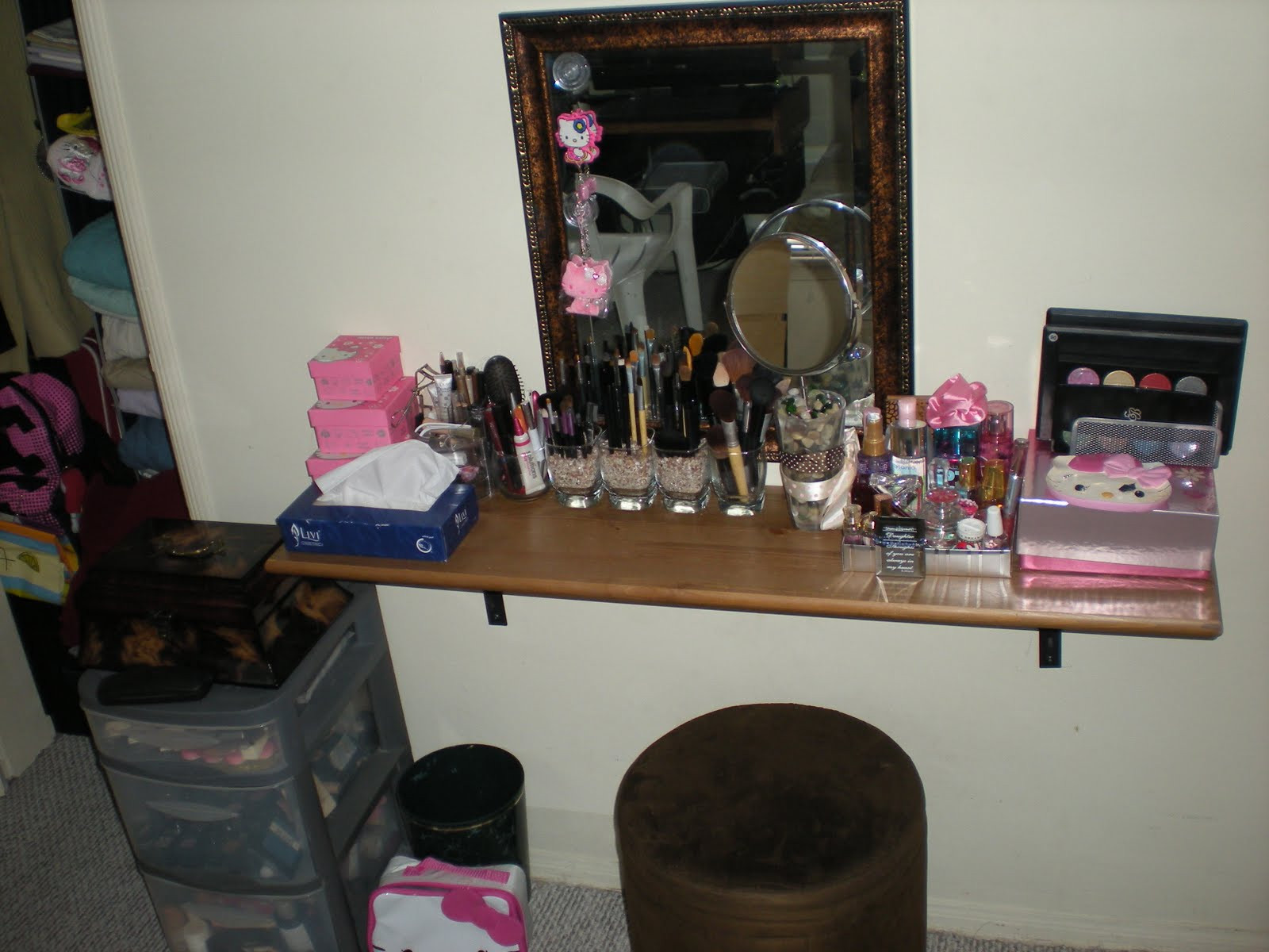 Best ideas about DIY Makeup Table
. Save or Pin adorabubbl3 Vanity Make up Table DIY Now.