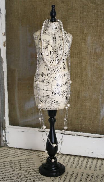 Best ideas about DIY Mannequin Stand
. Save or Pin Paper mache mannequin made into jewelry stand created with Now.