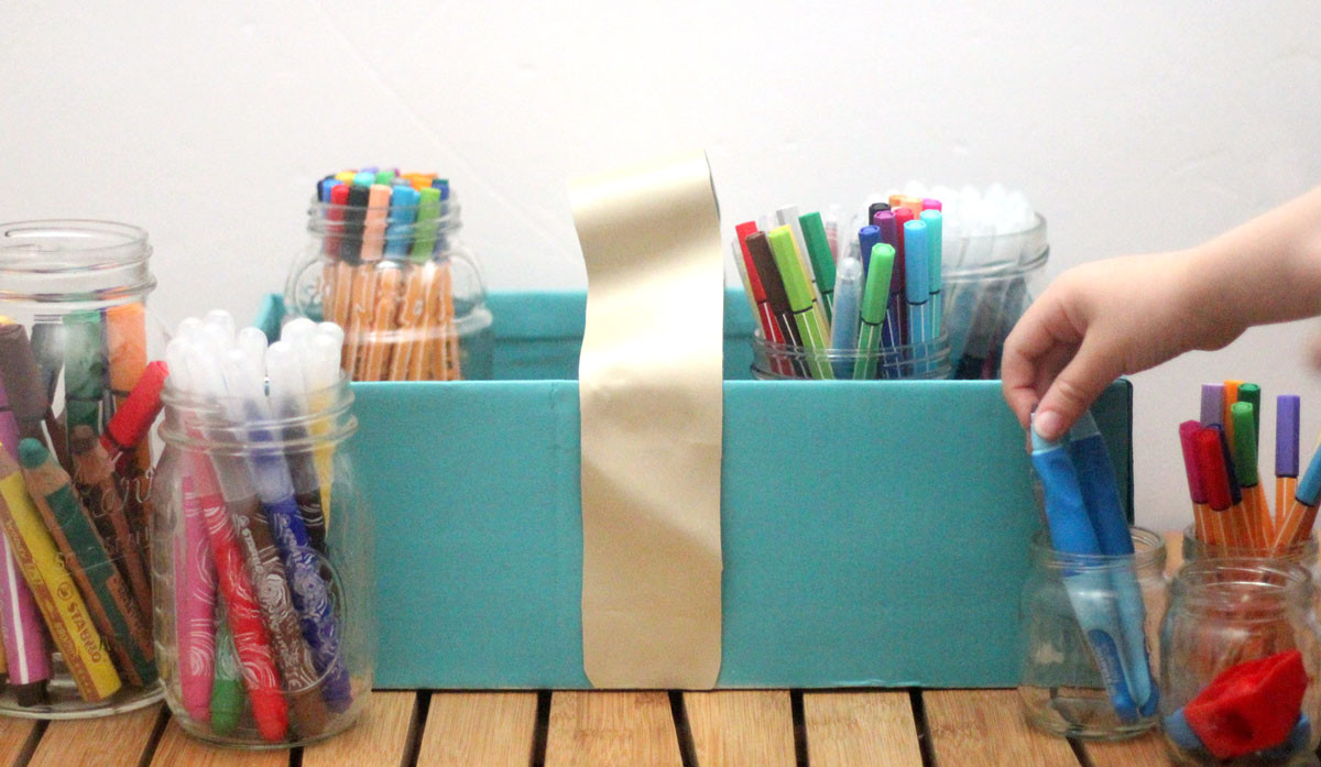 Best ideas about DIY Marker Storage
. Save or Pin DIY Marker Storage Caddy a Portable Family Art Station Now.