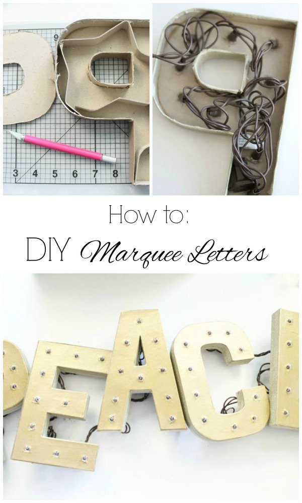 Best ideas about DIY Marquee Letters
. Save or Pin DIY Marquee Letters Laura s Crafty Life Now.