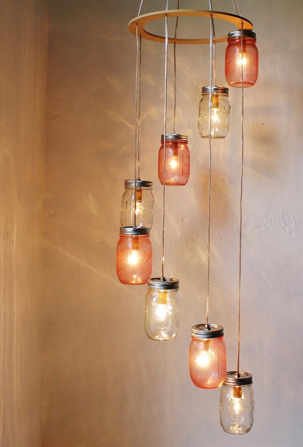 Best ideas about DIY Mason Jar Chandelier
. Save or Pin 20 Cool DIY Chandelier Ideas for Inspiration Hative Now.
