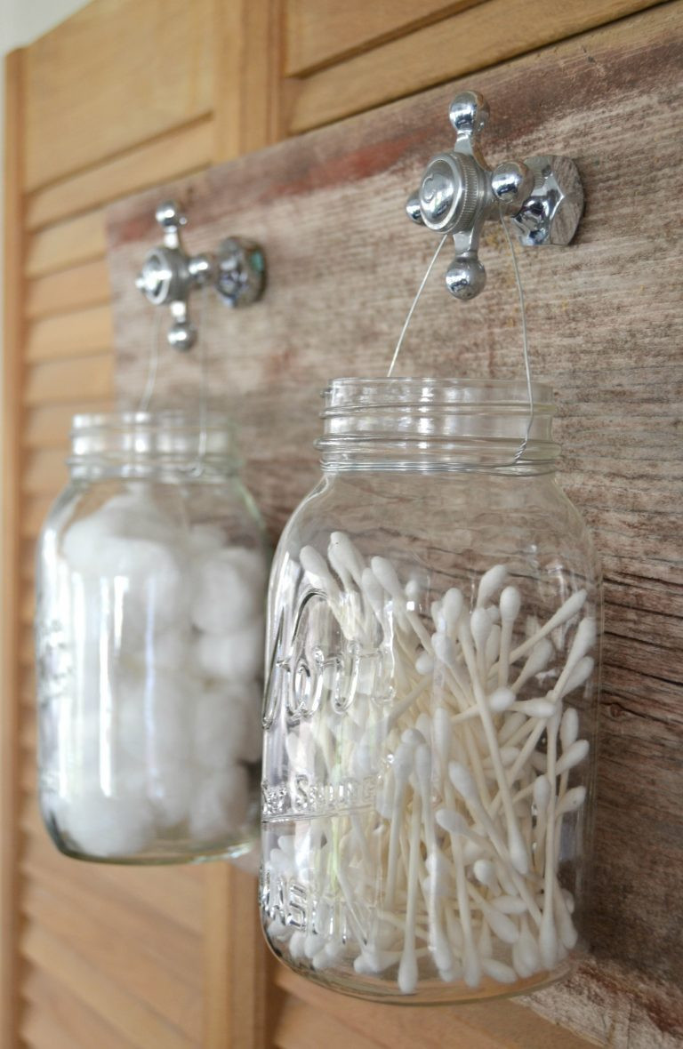 Best ideas about DIY Mason Jar Crafts
. Save or Pin Mason Jar Bathroom Organizer Mason Jar Crafts Love Now.