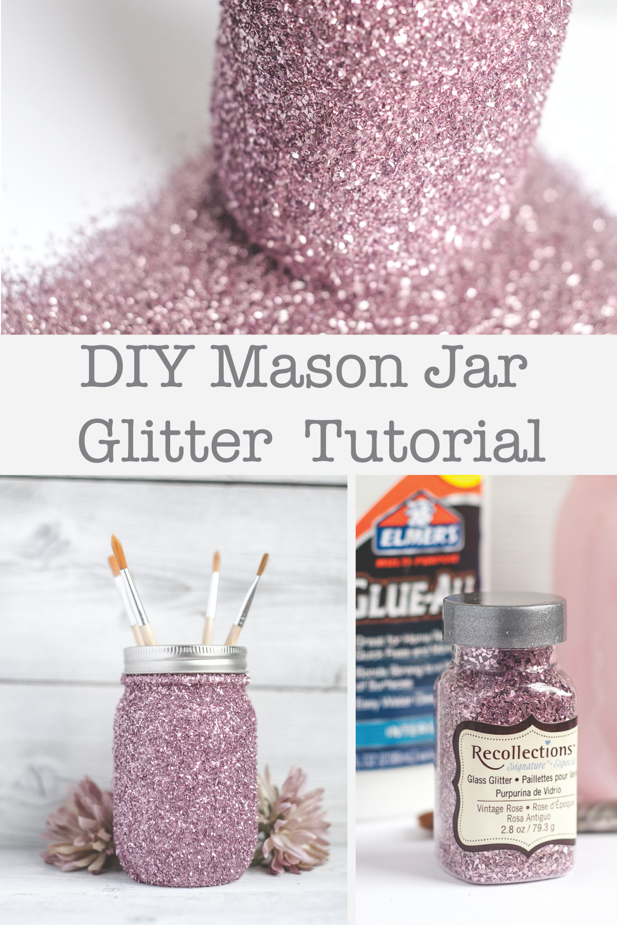 Best ideas about DIY Mason Jar
. Save or Pin DIY Glitter Mason Jar Tutorial KA Styles Design & DIY Now.