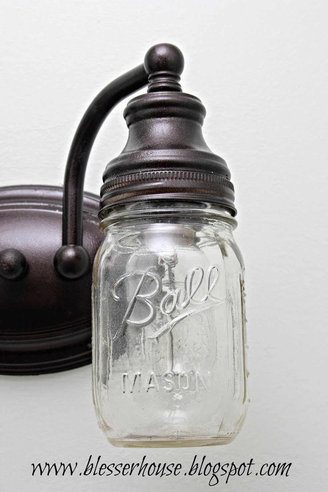 Best ideas about DIY Mason Jar Lights
. Save or Pin DIY Mason Jar Vanity Light Bless er House Now.
