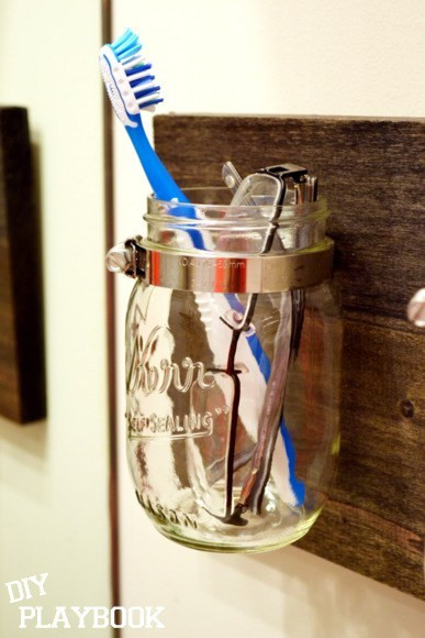 Best ideas about DIY Mason Jar Organizer
. Save or Pin How To Mason Jar Bathroom Organizer Now.