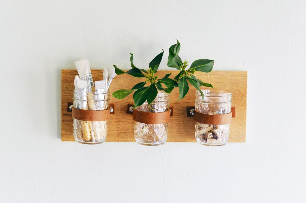 Best ideas about DIY Mason Jar Organizer
. Save or Pin DIY Mason Jar Wall Organizer Now.