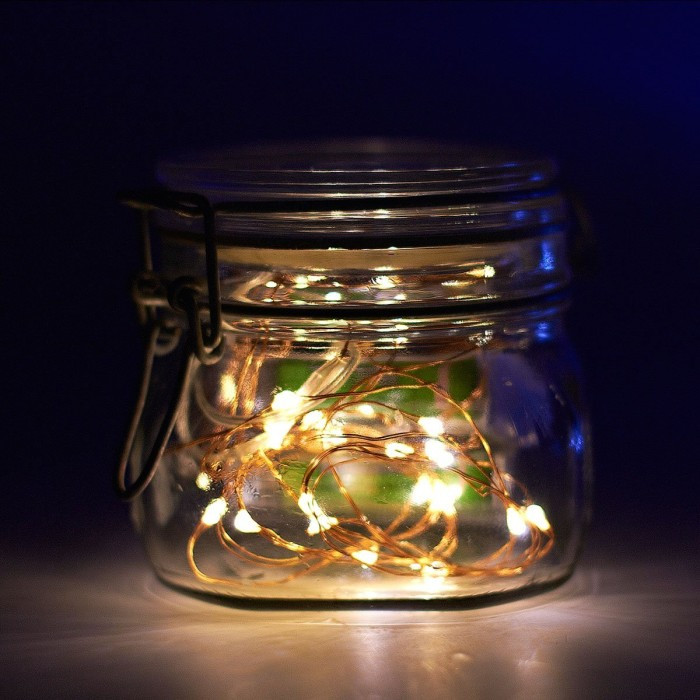 Best ideas about DIY Mason Jar String Lights
. Save or Pin DIY Romantic String Light Centerpiece & Lamps Now.