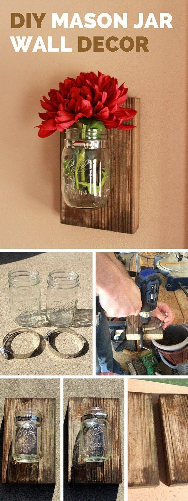 Best ideas about DIY Mason Jar Wall Decor
. Save or Pin 25 best ideas about Flower wall decor on Pinterest Now.
