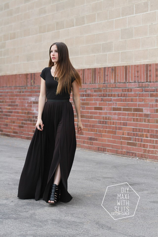 Best ideas about DIY Maxi Skirt
. Save or Pin 4 step DIY maxi skirt with optional slits C&C Now.
