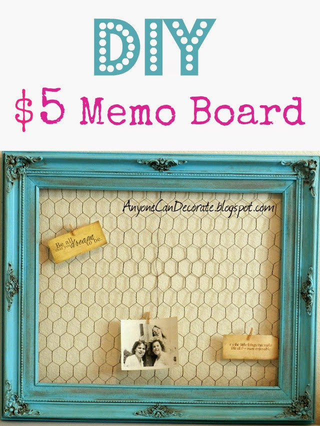 Best ideas about DIY Memo Board
. Save or Pin Anyone Can Decorate DIY Five Dollar Memo Board Now.