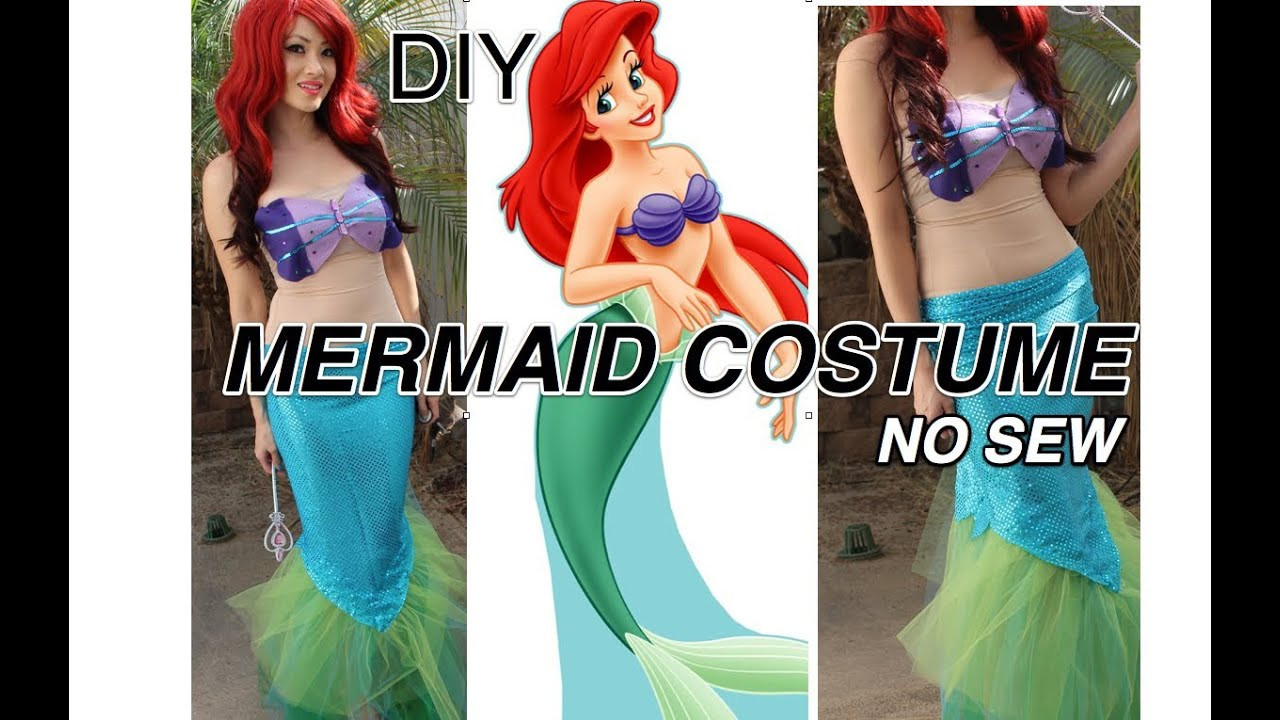 Best ideas about DIY Mermaid Costume No Sew
. Save or Pin Ariel Little Mermaid DIY COSTUME No Sew and Around $20 Now.
