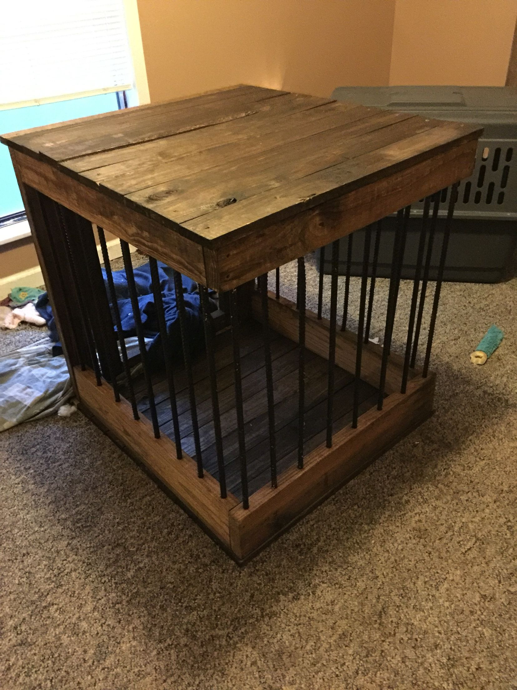 Best ideas about DIY Metal Dog Crate
. Save or Pin Wood and rebar dog crate Now.