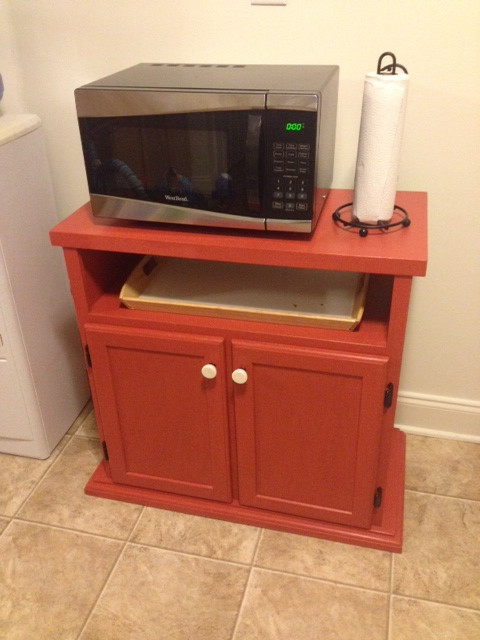 Best ideas about DIY Microwave Stand
. Save or Pin Microwave Stand Re Do – Using Homemade Chalk Paint Now.