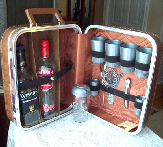 Best ideas about DIY Mini Bars
. Save or Pin Vintage Portable Travel Bar w Tools SuitCase Cocktail Now.