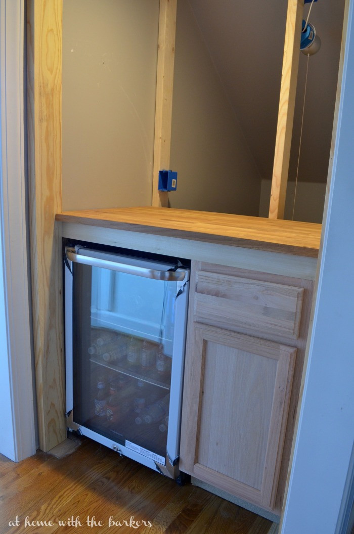 Best ideas about DIY Mini Fridge Cabinet
. Save or Pin How to build a Beverage Bar At Home with The Barkers Now.