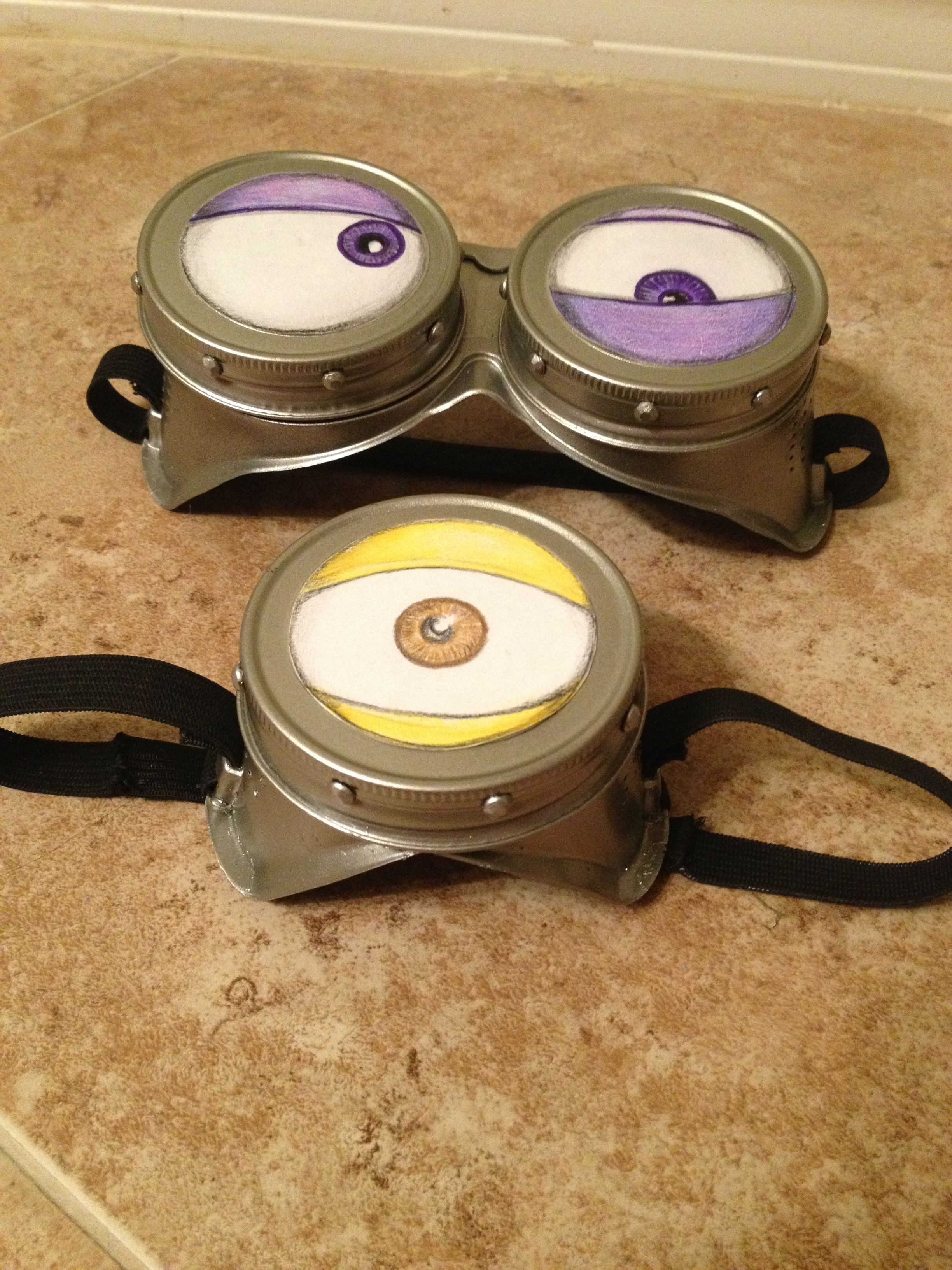 Best ideas about DIY Minion Goggles
. Save or Pin Minion goggles from $1 store jar lids goggles and Now.