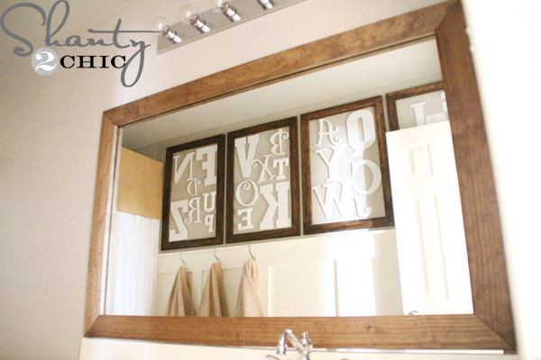 Best ideas about DIY Mirror Frame
. Save or Pin DIY MIrror Easy Upgrade Shanty 2 Chic Now.