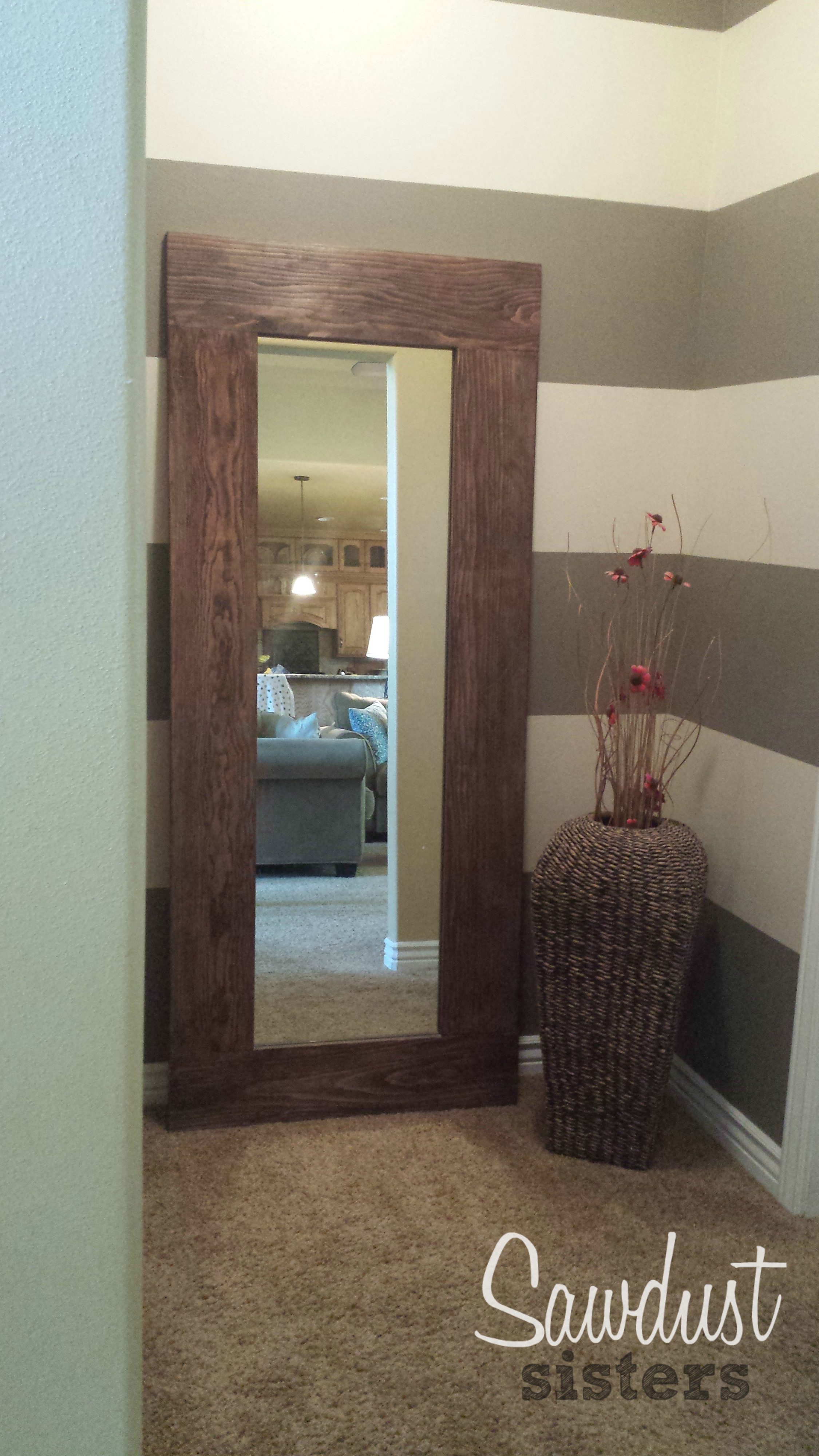 Best ideas about DIY Mirror Frame
. Save or Pin DIY Floor Length Mirror Frame Tutorial Sawdust Sisters Now.