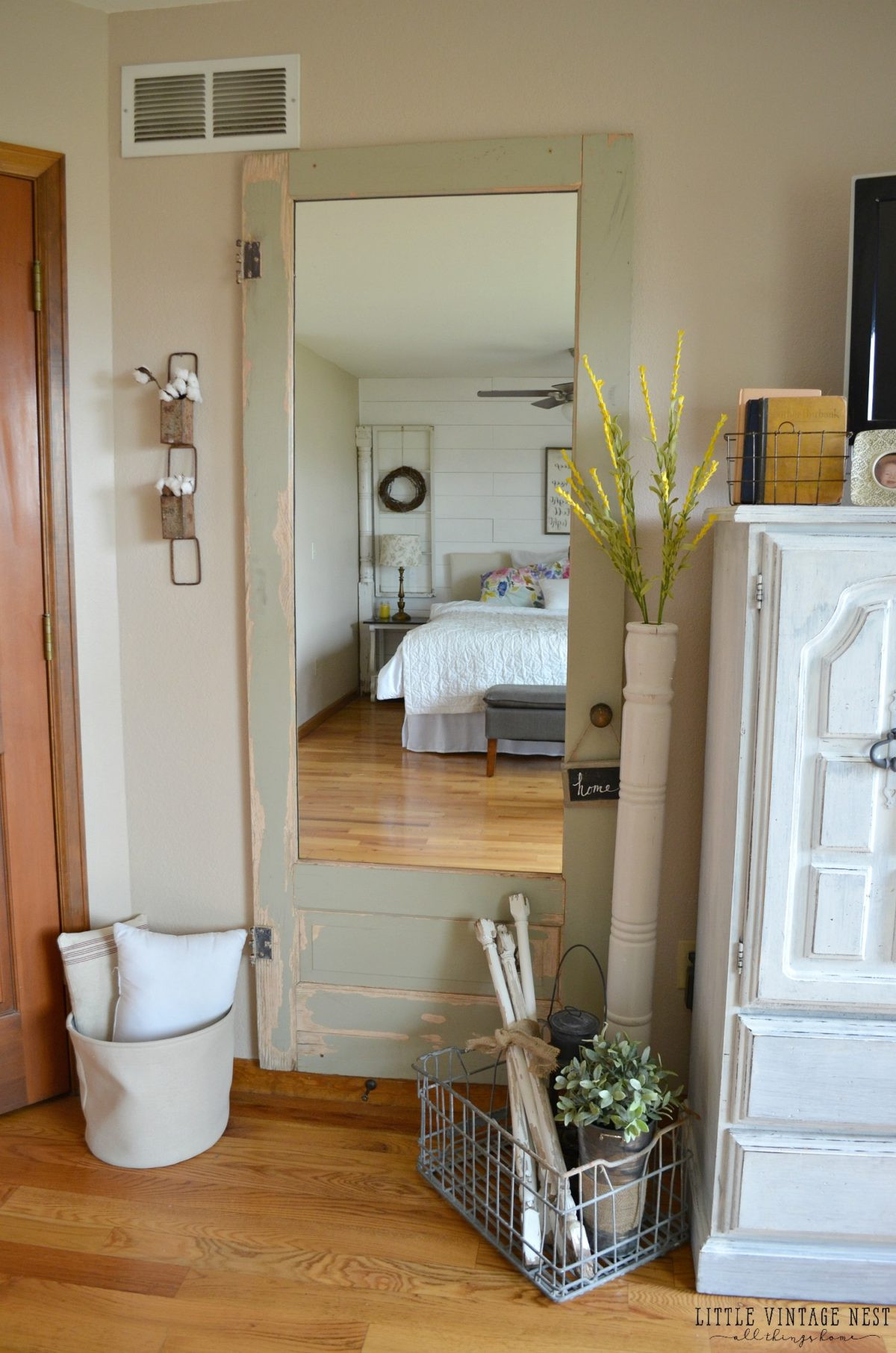 Best ideas about DIY Mirror Wall
. Save or Pin Old Door Turned Full Length Mirror Little Vintage Nest Now.