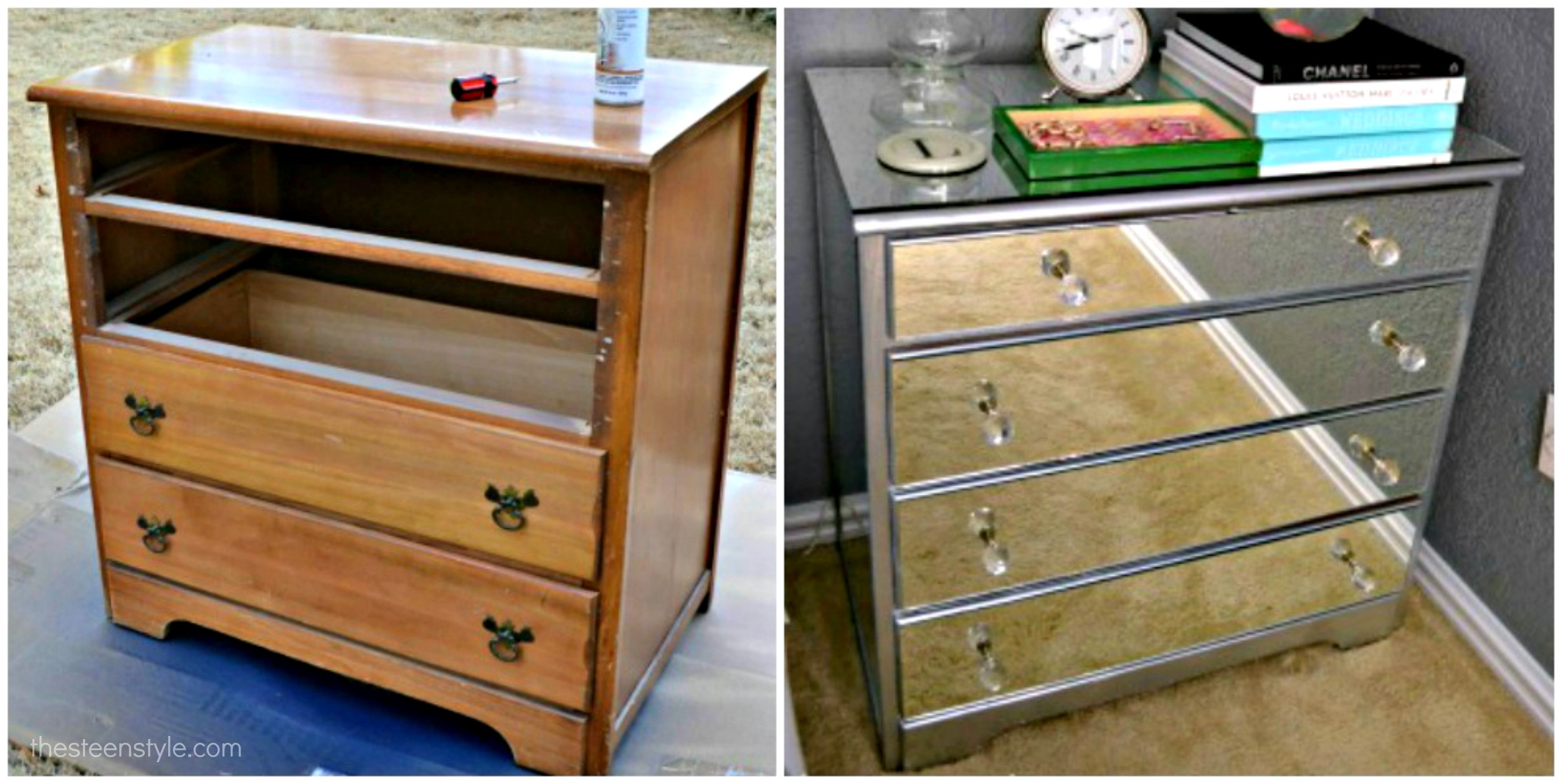 Best ideas about DIY Mirrored Furniture
. Save or Pin DIY Mirrored Nightstand Now.