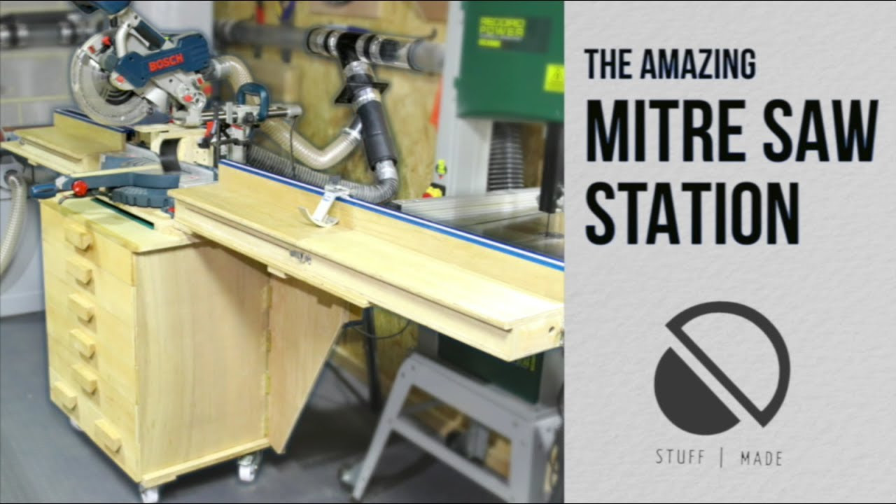 Best ideas about DIY Miter Saw Stand
. Save or Pin Amazing DIY Mobile Mitre Saw stand with dust extraction Now.