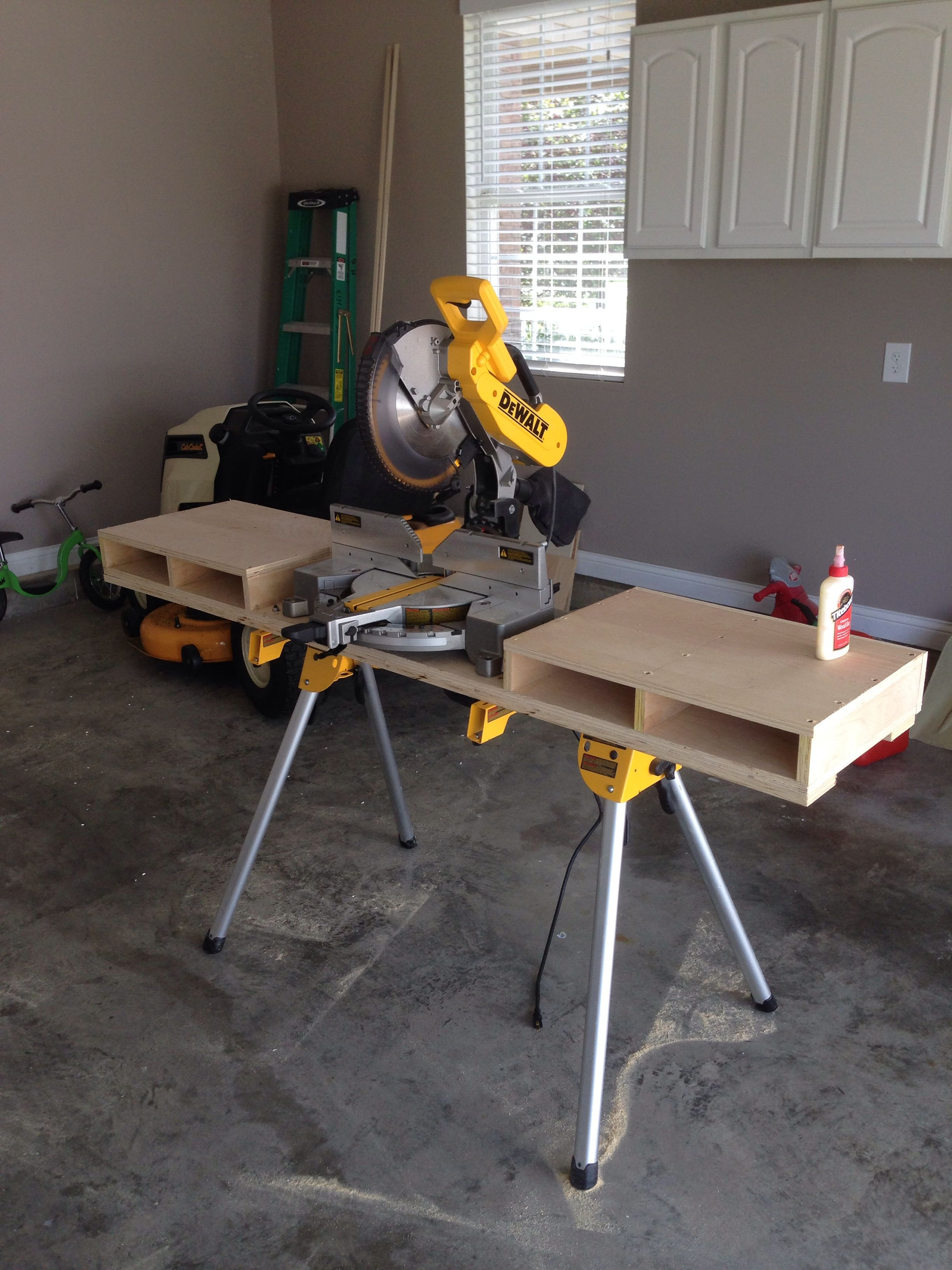 Best ideas about DIY Mitre Saw Stand
. Save or Pin New DeWalt miter saw and stand with custom built table Now.