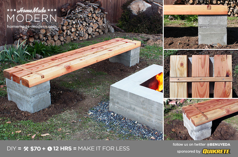 Best ideas about DIY Modern Bench
. Save or Pin HomeMade Modern EP57 Outdoor Concrete Bench Now.