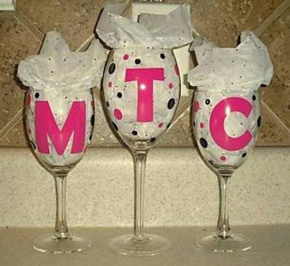 Best ideas about DIY Monogram Wine Glass
. Save or Pin DIY Personalized Monogram Wine Glass Kit for 12 Glasses Now.