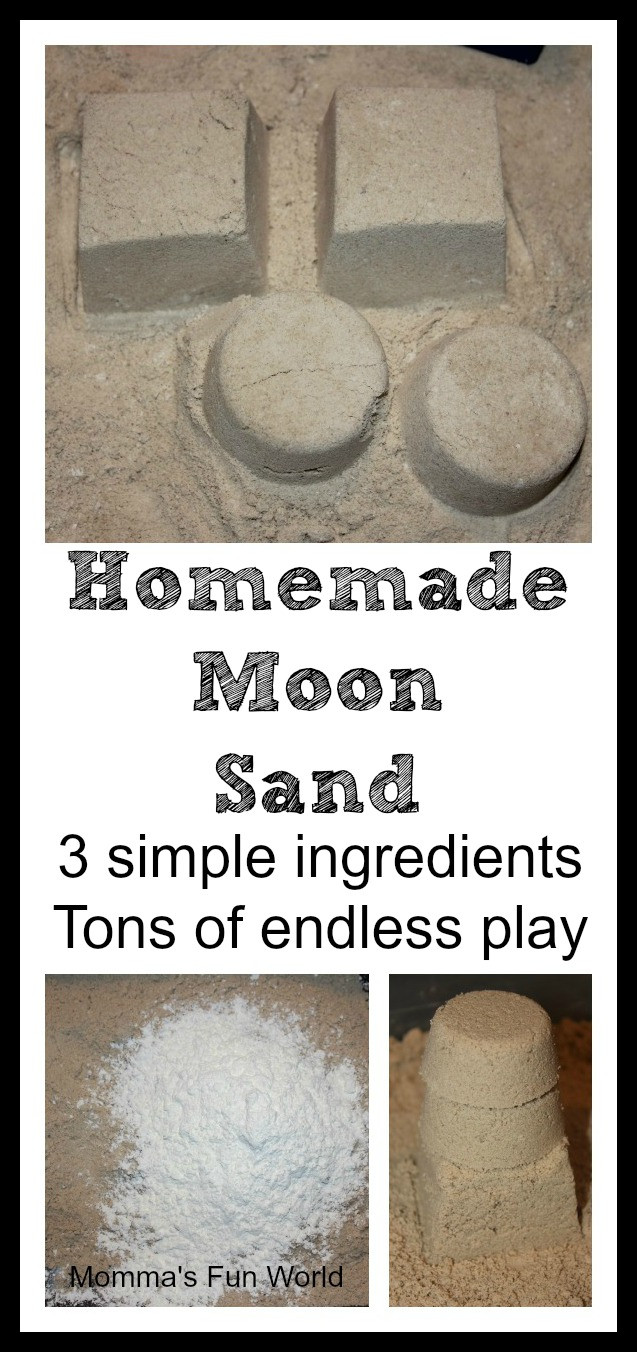 Best ideas about DIY Moon Sand
. Save or Pin Momma s Fun World Make your own "Moon sand" sensory play Now.