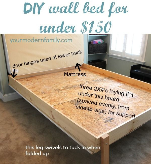 Best ideas about DIY Murphy Bed Kit
. Save or Pin DIY Murphy bed – DIY wall bed for $150 built by my husband Now.