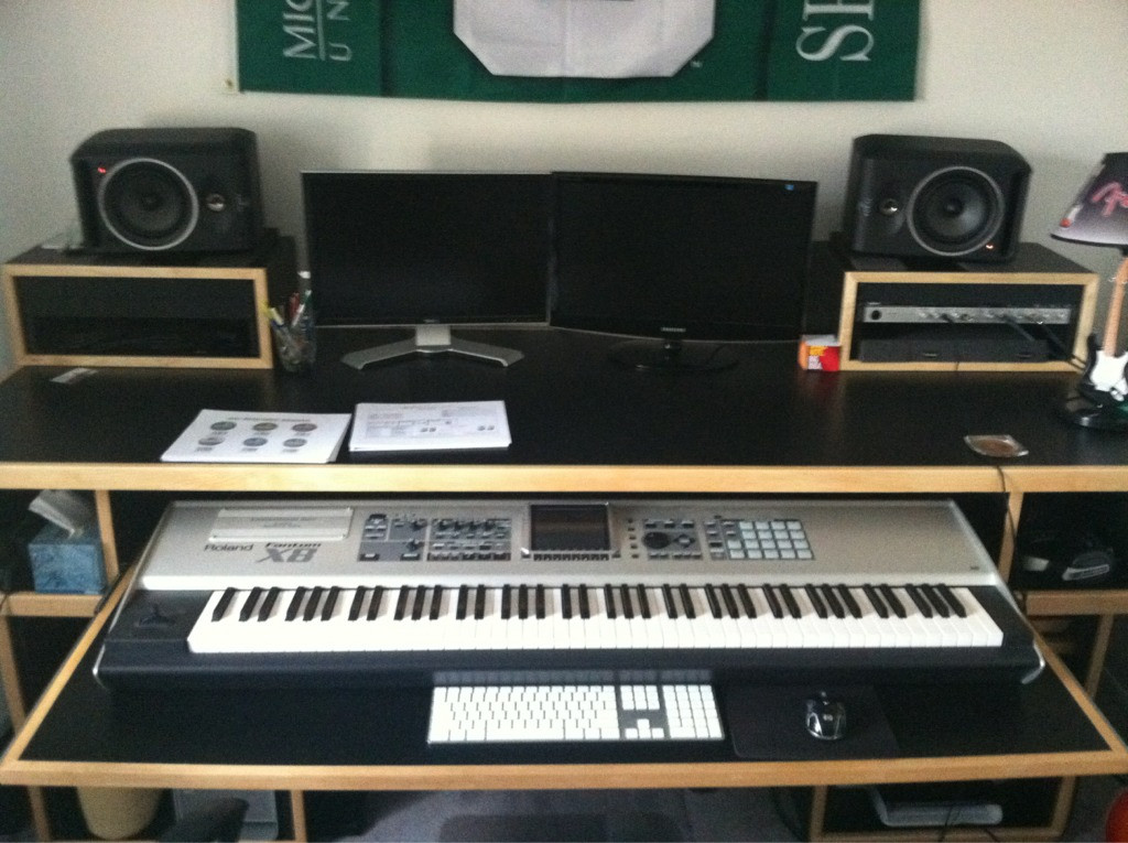 Best ideas about DIY Music Production Desk
. Save or Pin My custom built production desk with a sliding 88 key Now.