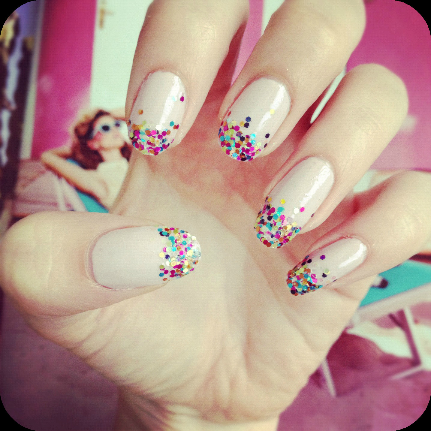 Best ideas about DIY Nail Art
. Save or Pin simple glitter fade nail art DIY Now.