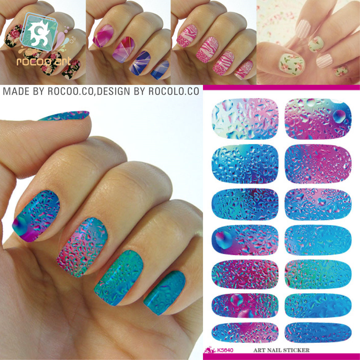 Best ideas about DIY Nail Decals
. Save or Pin DIY Nail Art Stickers Mysterious Blue Ocean Water Drop Now.