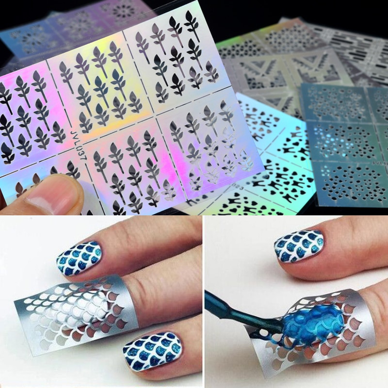 Best ideas about DIY Nail Decals
. Save or Pin 2017 New DIY Nail Vinyl Nail Art Irregular Grid Pattern Now.