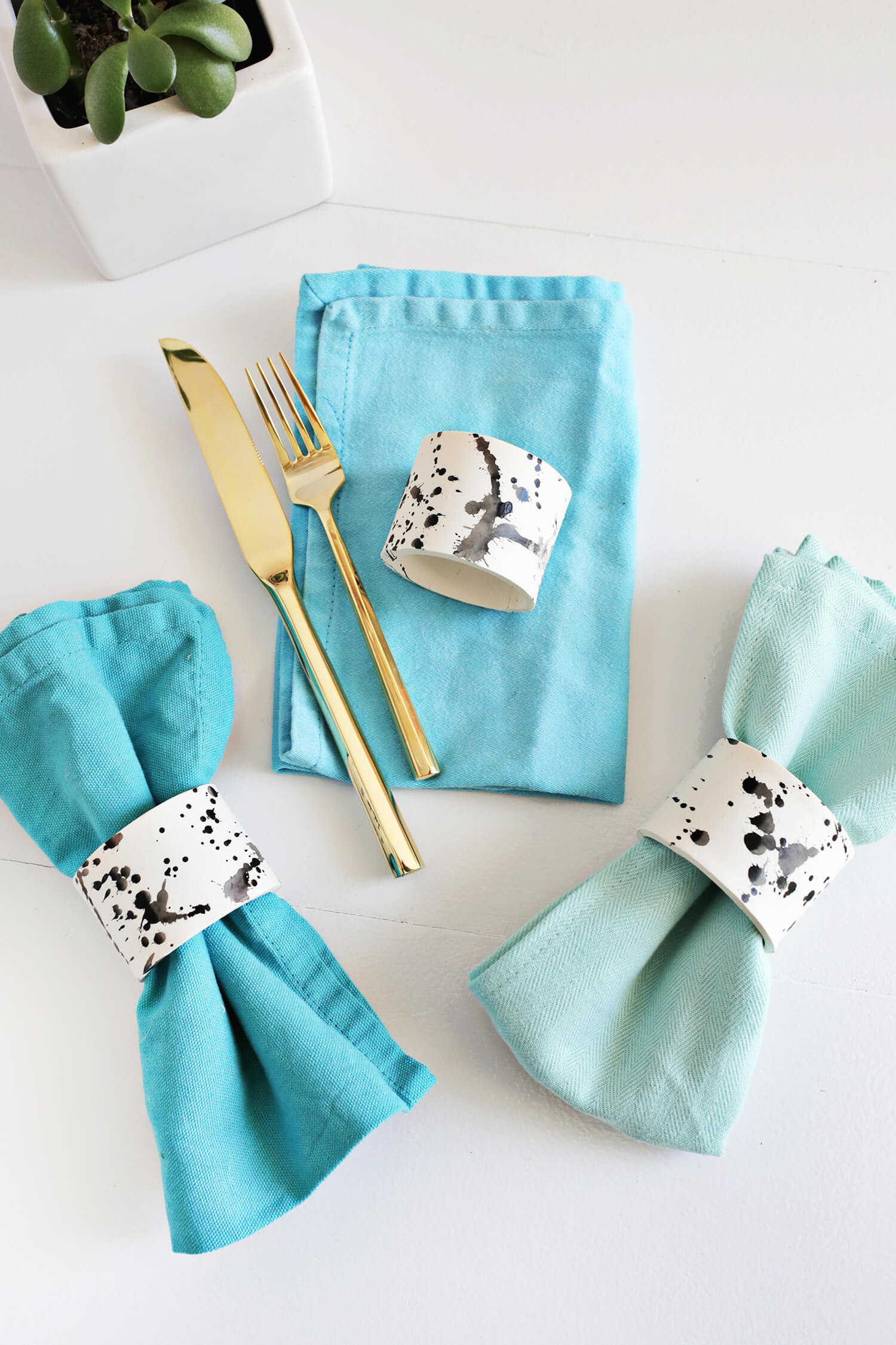 Best ideas about DIY Napkin Rings
. Save or Pin DIY Splatter Napkin Rings – A Beautiful Mess Now.