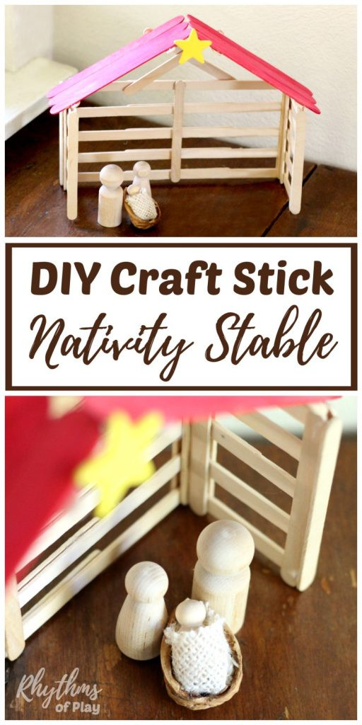 Best ideas about DIY Nativity Stable
. Save or Pin DIY Craft Stick Nativity Stable Tutorial Rhythms of Play Now.