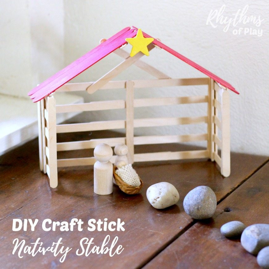 Best ideas about DIY Nativity Stable
. Save or Pin DIY Craft Stick Nativity Stable Tutorial Rhythms of Play Now.