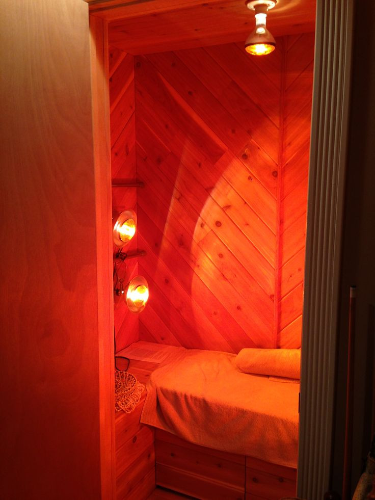 Best ideas about DIY Near Infrared Sauna Plans
. Save or Pin Basement closet turned to near infrared sauna room Now.