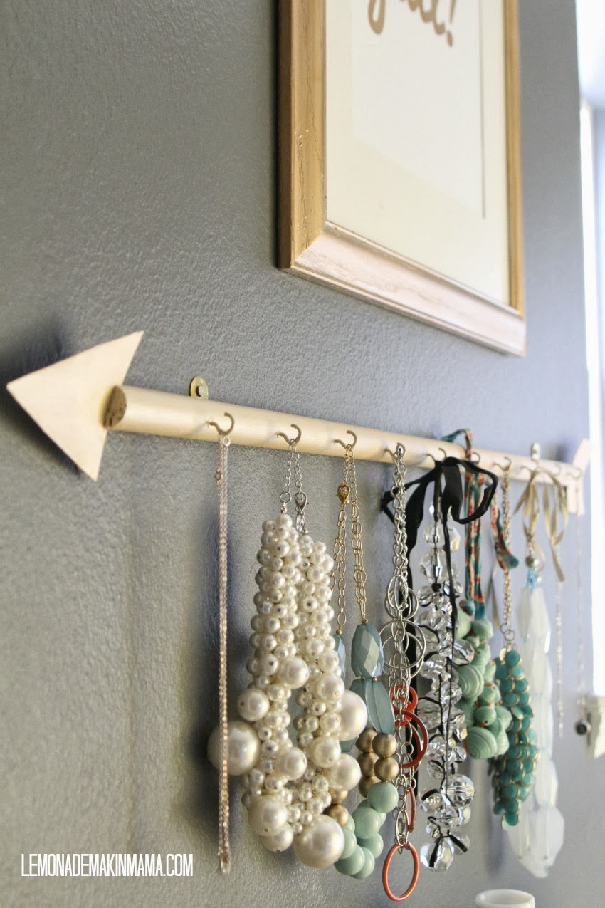 Best ideas about DIY Necklace Holder
. Save or Pin Lemonade Makin Mama The arrow jewelry holder DIY Now.