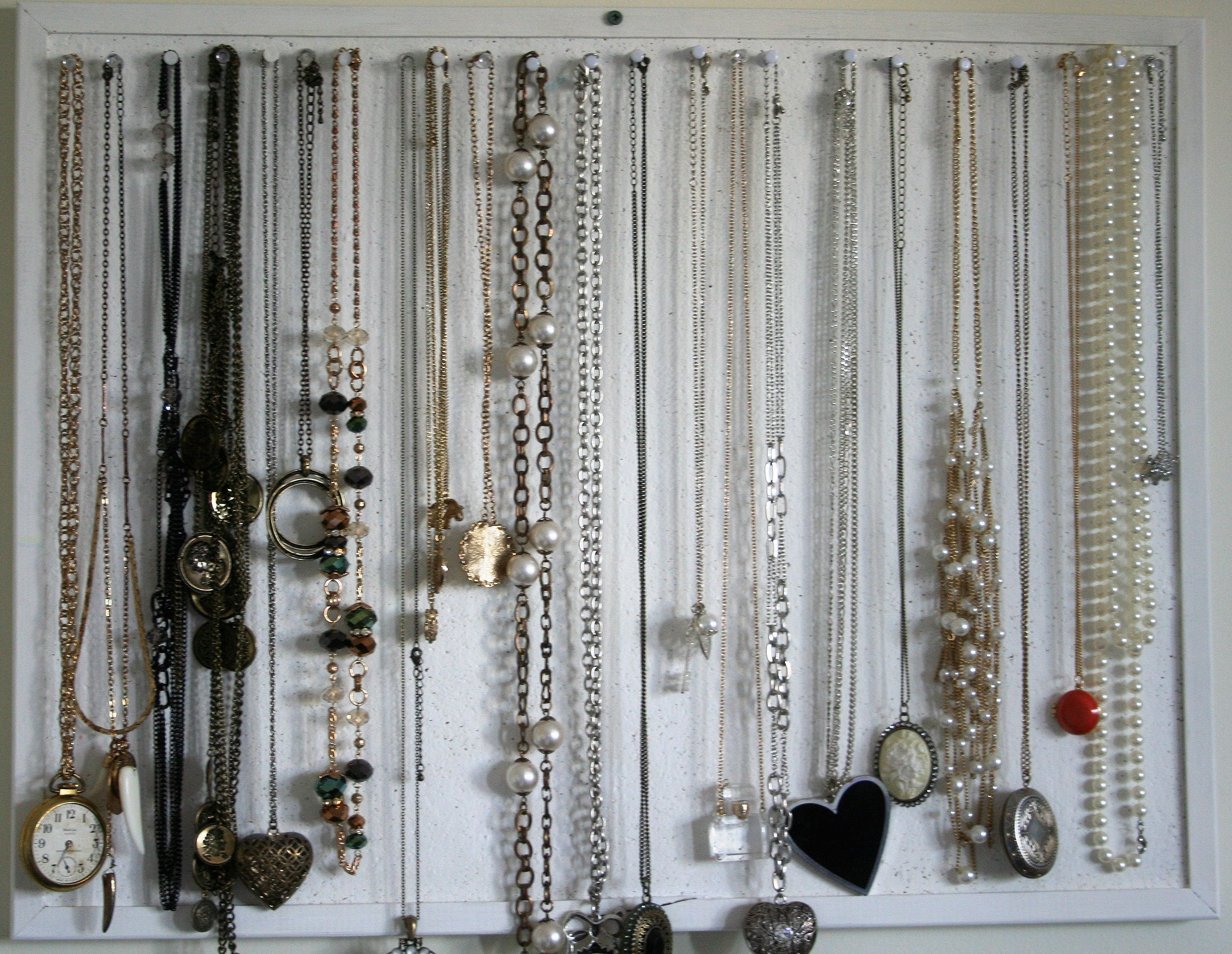 Best ideas about DIY Necklace Organizer
. Save or Pin DIY Necklace Organizer Now.