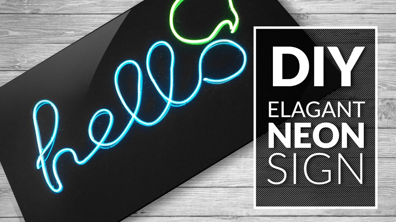 Best ideas about DIY Neon Sign
. Save or Pin DIY NEON SIGN ELEGANT multicolor room decor Now.