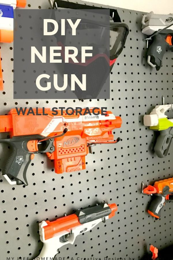 Best ideas about DIY Nerf Gun Rack
. Save or Pin DIY Nerf Gun Wall Storage by my life homemade Creative Now.