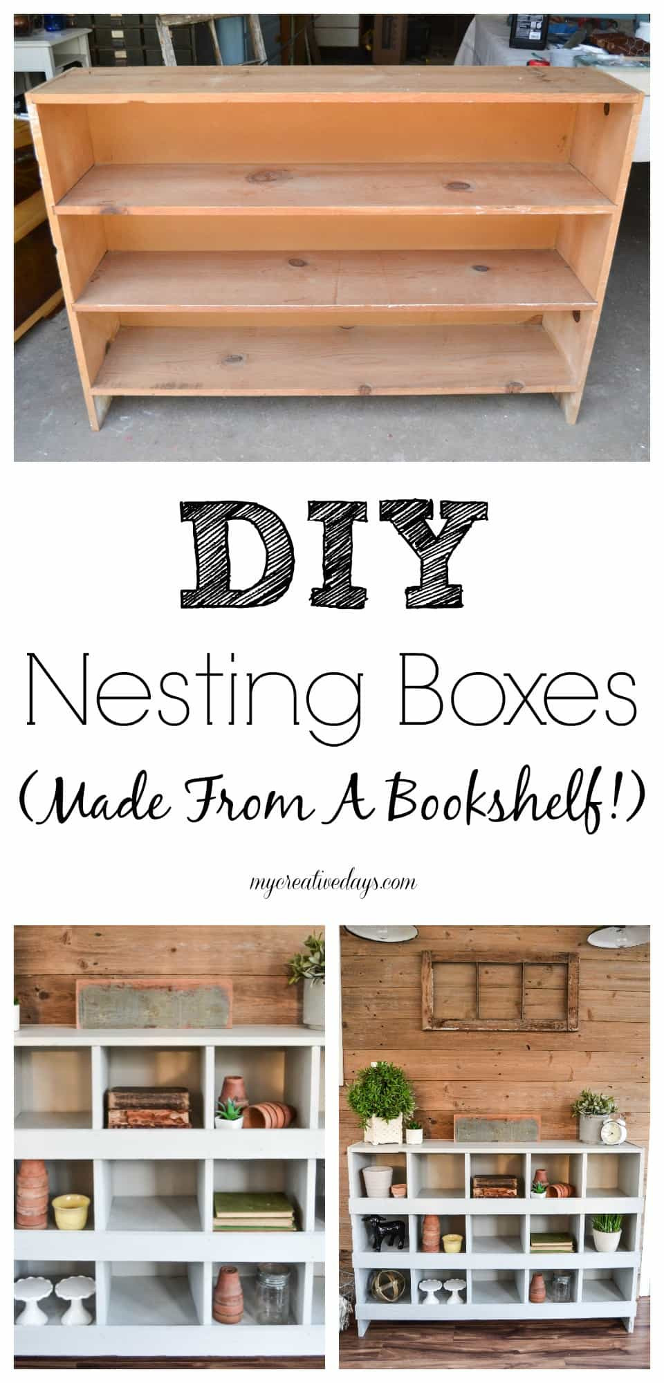 Best ideas about DIY Nest Boxes
. Save or Pin DIY Nesting Boxes Made From A Bookshelf  My Creative Days Now.