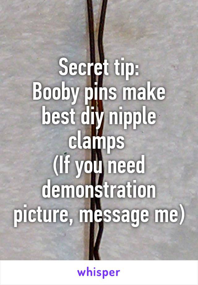 Best ideas about DIY Nipple Clamps
. Save or Pin Secret tip Booby pins make best diy nipple clamps If you Now.