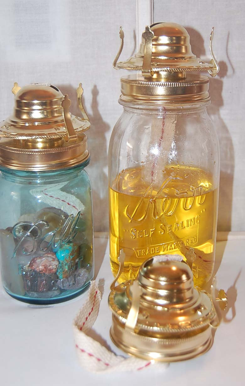 Best ideas about DIY Oil Lamp
. Save or Pin Mason Jar Oil Lamp Hardawre DIY Set of 3 Outdoor Home Now.