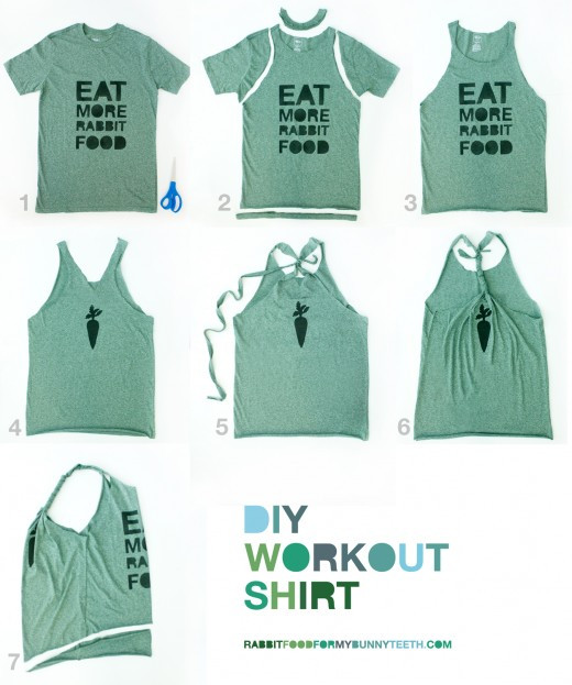 Best ideas about DIY Old T Shirt
. Save or Pin DIY Workout Shirt Rabbit Food For My Bunny Teeth Now.