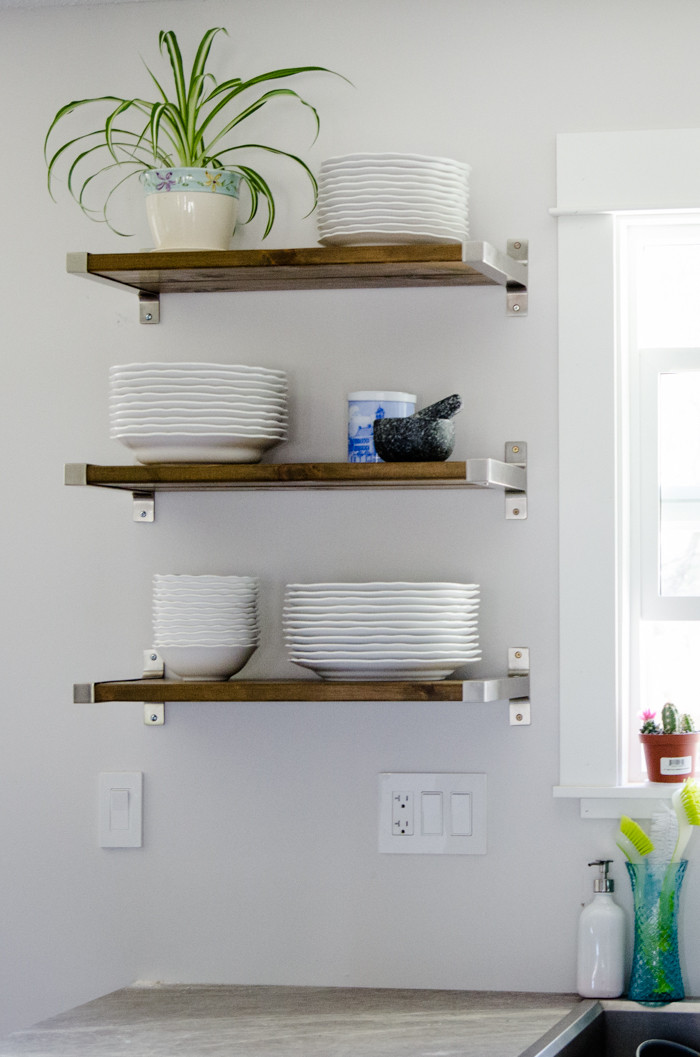 Best ideas about DIY Open Shelves Kitchen
. Save or Pin DIY Open Shelving for our Kitchen Lemon Thistle Now.