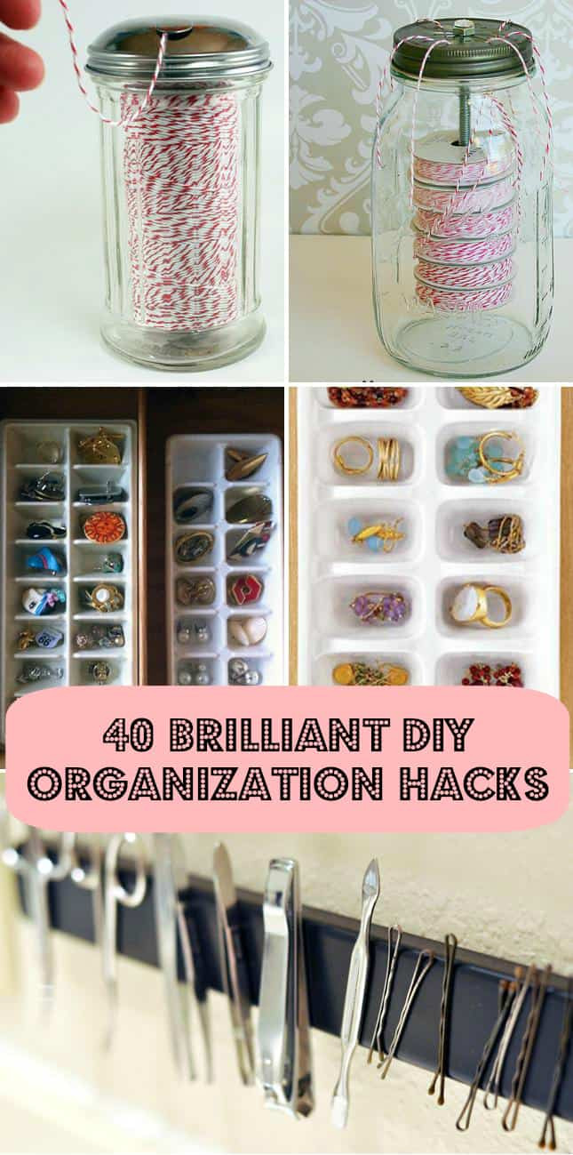 Best ideas about DIY Organization Hacks
. Save or Pin 40 Brilliant DIY Organization Hacks Now.