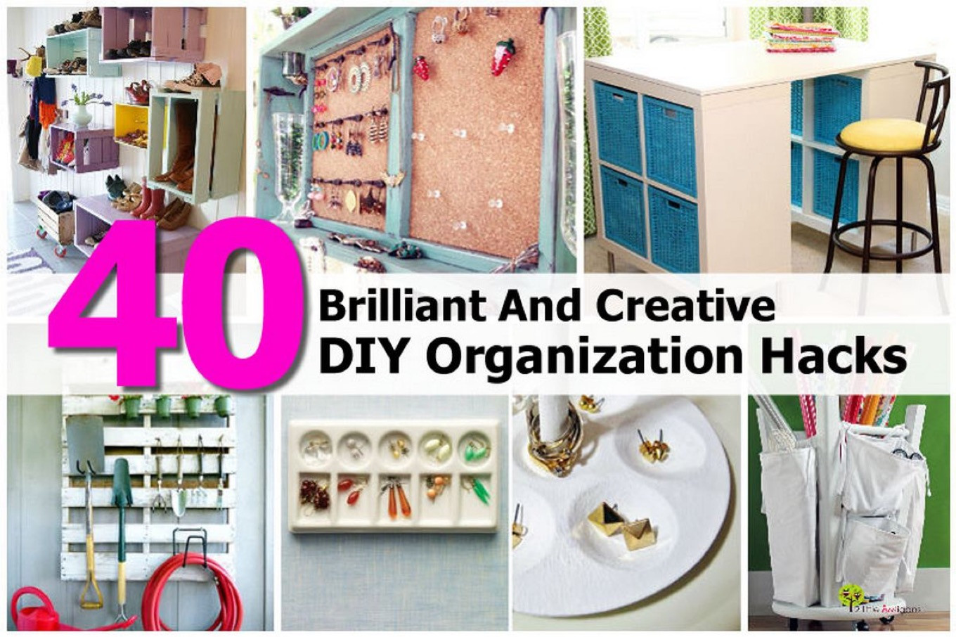 Best ideas about DIY Organization Hacks
. Save or Pin 40 Brilliant And Creative DIY Organization Hacks Now.
