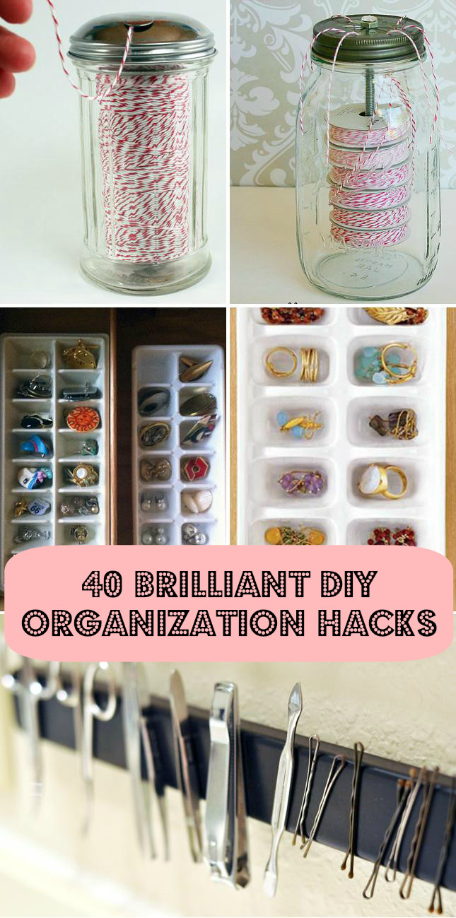 Best ideas about DIY Organizing Hacks
. Save or Pin 40 Brilliant DIY Organization Hacks Now.